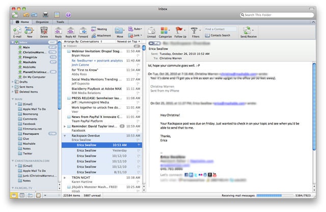 sync email on outlook 2011 for mac